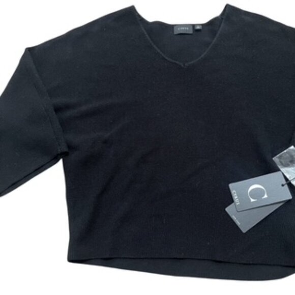 NEW Cyrus Black Women’s Sweater Size Small Ragland Sleeves Cropped Relaxed Fit - Picture 3 of 12